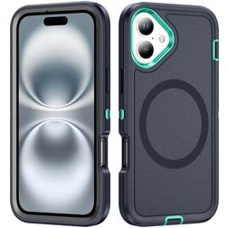 Mobigear Rugged Mag Coque iPhone 16 Plus MagSafe Coque arrière Rigide Anti-Chocs - Dark Blue