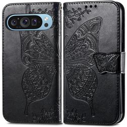 Mobigear Butterfly Housse Google Pixel 10 Pro Etui Porte-Monnaie - Noir
