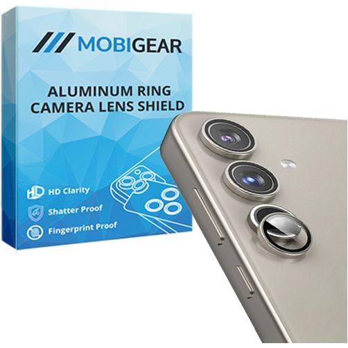 Mobigear Single Samsung Galaxy S24 Verre trempé Protection Objectif Caméra - Compatible Coque - Gris