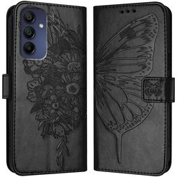 Mobigear Butterfly Housse Samsung Galaxy A16 Etui Porte-Monnaie - Noir