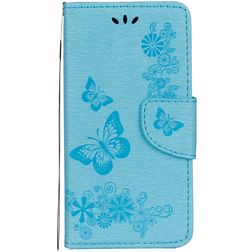 Mobigear Butterfly Housse iPhone XS Etui Porte-Monnaie - Bleu