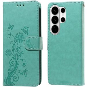 Mobigear Flowers Housse Samsung Galaxy S26 Ultra Etui Porte-Monnaie - Vert