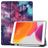 Mobigear Tri-Fold Gel Coque iPad 9 (2021) Etui en TPU,Similicuir + Porte-crayon - Galaxie