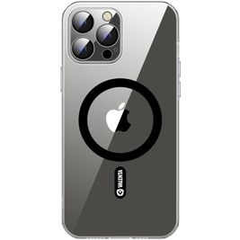 Valenta Coque Transparente iPhone 14 Pro MagSafe Coque arrière en Verre trempé - Transparent