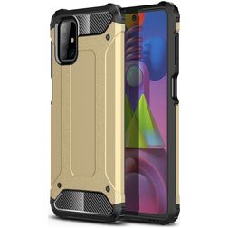 Mobigear Outdoor Coque Samsung Galaxy M51 Coque arrière Rigide Anti-Chocs - Or
