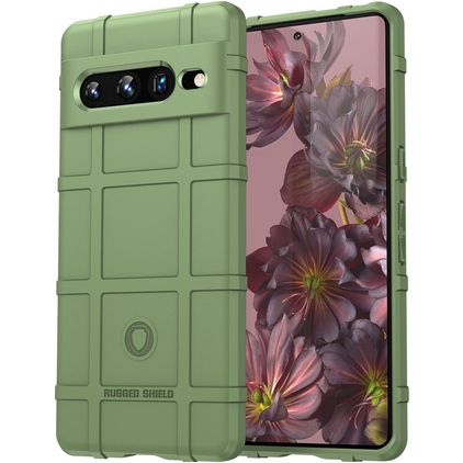 Mobigear Rugged Shield Coque Google Pixel 7 Pro Coque arrière en TPU Souple Anti-Chocs - Vert