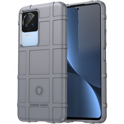 Mobigear Rugged Shield Coque POCO F4 Coque arrière en TPU Souple Anti-Chocs - Gris