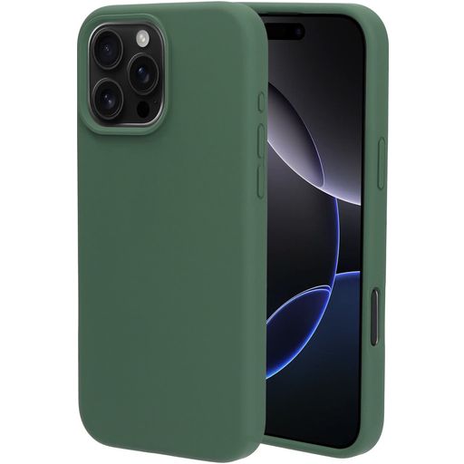 Mobiparts Coque iPhone 16 Pro Max Coque arrière en Silicone - Forest Green