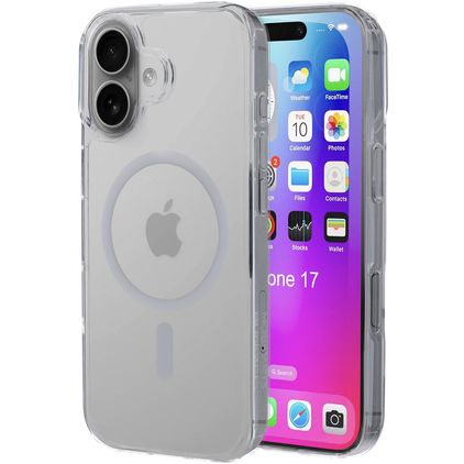 Mobiparts Hardcover Coque Transparente iPhone 17 MagSafe Coque arrière Rigide - Transparent