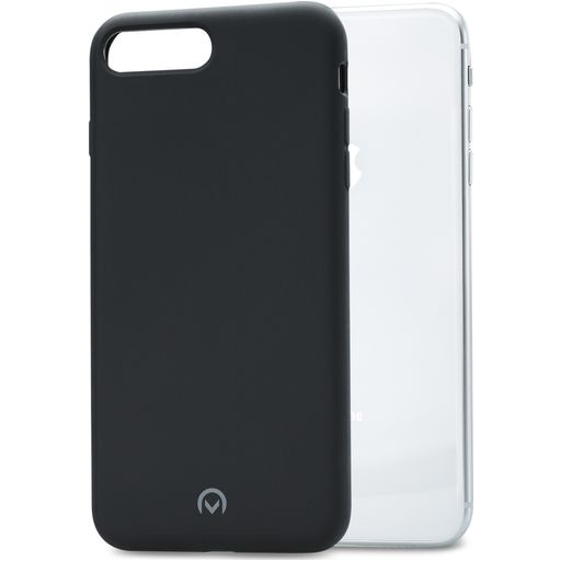 Mobilize Solid Coque iPhone 8 Plus Coque arrière en Silicone - Noir
