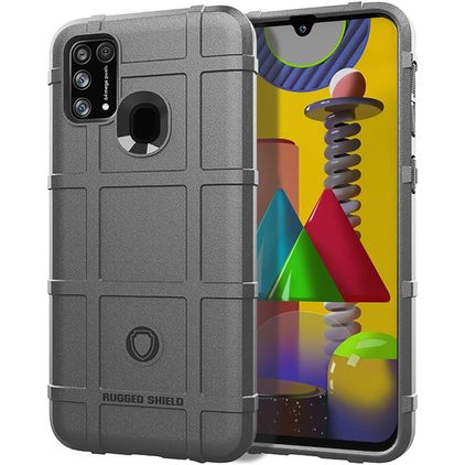 Mobigear Rugged Shield Coque Xiaomi Redmi 9C Coque arrière en TPU Souple Anti-Chocs - Gris