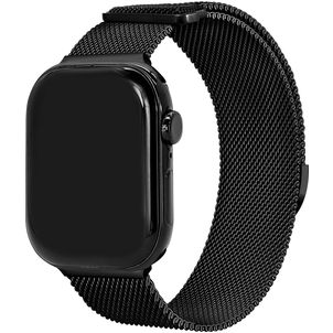 Mobilize RVS Bracelet Milanais Apple Watch Fermeture magnétique - 49/46/45/44 mm - Noir
