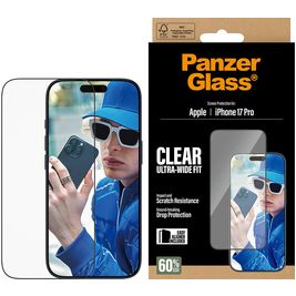 PanzerGlass Ultra-Wide Fit iPhone 17 Pro Verre trempé Protection d'écran - Compatible Coque