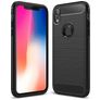 Mobigear Brushed Slim Coque iPhone XR Coque arrière en TPU Souple - Noir