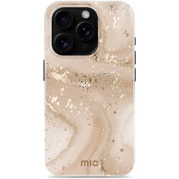 MIO iPhone 16 Pro MagSafe Plastique rigide Coque arrière - Gold Marble