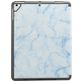Mobigear Tri-Fold Marble Coque iPad 6 (2018) Etui + Porte-crayon - Bleu