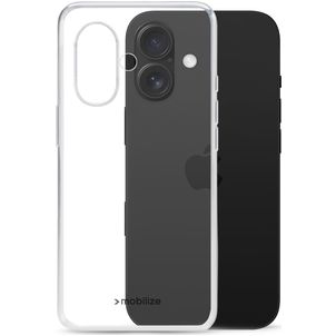 Mobilize Gelly Coque Transparente iPhone 16 Coque arrière en TPU Souple - Transparent