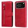 Mobigear Zipper Housse iPhone 17 Pro Etui Porte-Monnaie - Rouge