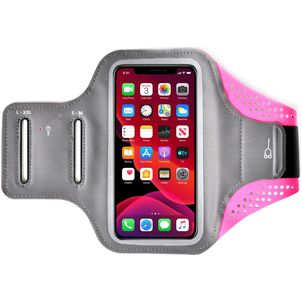 Mobigear Easy Fit Brassard Téléphone Samsung Galaxy S24 Plus Brassard Coque de Sport en Neoprène - Rose