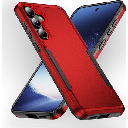 Mobigear Heavy Armor Coque Samsung Galaxy S24 Plus Coque arrière Rigide Anti-Chocs - Rouge