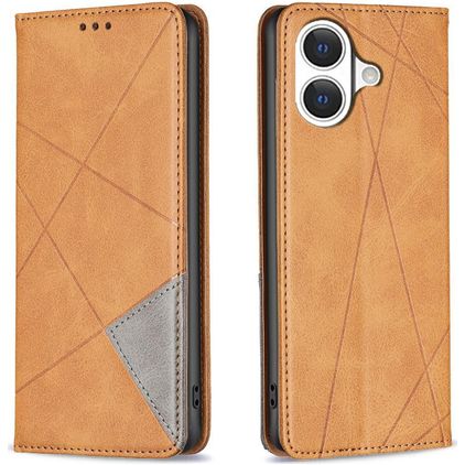 Mobigear Rhombus Slim Housse iPhone 17 Etui - Cognac