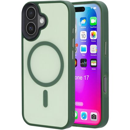 Mobiparts Hardcover Coque iPhone 17 MagSafe Coque arrière Rigide - Satin Green