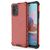 Mobigear Honeycomb Coque Xiaomi Redmi Note 10S Coque arrière Rigide Anti-Chocs - Rouge