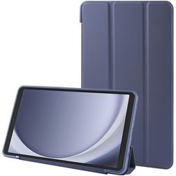 Mobigear Tri-Fold Gel Coque Samsung Galaxy Tab A9 (2023) Etui en TPU,Similicuir - Dark Blue