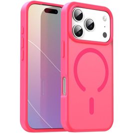 Mobigear Shockproof Coque iPhone 17 Pro MagSafe Coque arrière Rigide - Rose Red