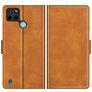 Mobigear Slim Magnet Housse Realme C25Y Etui Porte-Monnaie - Cognac