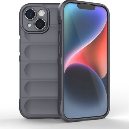 Mobigear Bumpy Coque iPhone 15 Coque arrière en TPU Souple - Charcoal