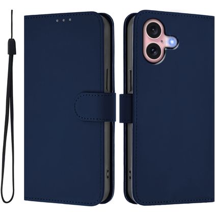 Mobigear Urban Wallet iPhone 16 Étui Portefeuille - Bleu marine