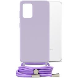 Mobilize Lanyard Gelly Samsung Galaxy A32 5G Coque avec cordon en TPU Souple - Pastel Purple