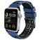 Mobigear Aero Armor Bracelet Silicone Apple Watch Fermeture boucle ardillon - 42/41/40/38 mm - Noir / Bleu Marin