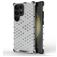 Mobigear Honeycomb Coque Samsung Galaxy S24 Ultra Coque arrière Rigide Anti-Chocs - Blanc