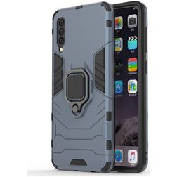 Mobigear Armor Ring Coque Samsung Galaxy A50 Coque arrière Rigide Anti-Chocs avec Anneau-Support - Bleu Marin