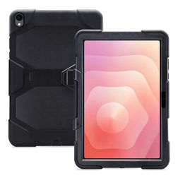 Xccess Survivor Essential Samsung Galaxy Tab S11 Plastique rigide / Silicone Coque arrière + Support - Noir