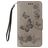 Mobigear Butterfly Housse Samsung Galaxy A8 (2018) Etui Porte-Monnaie - Gris