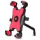 Mobigear PushHold Support Moto Rétroviseur Pince Universel - Rouge