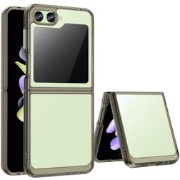 Mobigear Crystal Samsung Galaxy Z Flip 5 Plastique rigide Coque arrière - Transparent / Gris