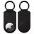 Valenta Snap Coque Apple AirTag Porte-clés en Cuir Véritable - Noir