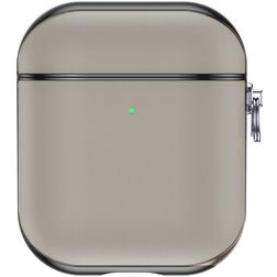 Valenta Snap Coque Apple AirPods 2 Coque en Cuir Véritable - Gris