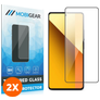 Mobigear Premium Xiaomi Redmi Note 13 5G Verre trempé Protection d'écran - Compatible Coque - Noir (Lot de 2)
