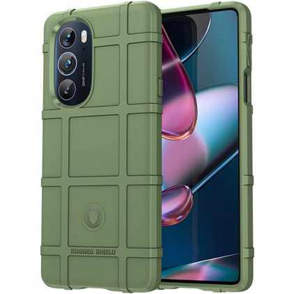 Mobigear Rugged Shield Coque Motorola Edge 30 Pro Coque arrière en TPU Souple Anti-Chocs - Vert