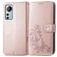 Mobigear Clover Housse Xiaomi 12 Lite Etui Porte-Monnaie - Rose doré