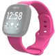 Mobigear Sport Dual Bracelet Silicone Fitbit Versa 3 Fermeture à clou et passant - Rose