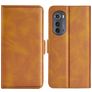 Mobigear Slim Magnet Housse Motorola Edge (2022) Etui Porte-Monnaie - Cognac