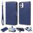 Mobigear Wallet iPhone 12 Mini Coque Étui 2en1 avec coque amovible Portefeuille - Bleu