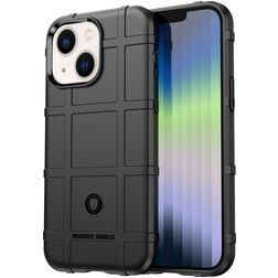 Mobigear Rugged Shield Coque iPhone 14 Coque arrière en TPU Souple Anti-Chocs - Noir