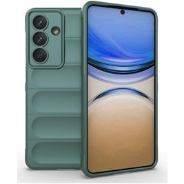 Mobigear Bumpy Coque Samsung Galaxy S26 Plus Coque arrière en TPU Souple - Vert foncé